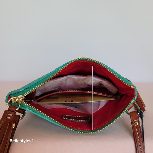 DOONEY & BOURKE Gretta Signature Logo Print Small Crossbody-Sea Foam color⭐ - Picture 12 of 16